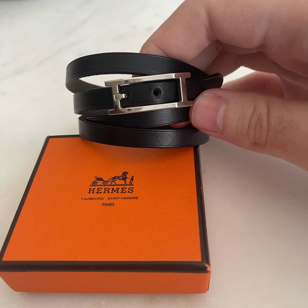 Nib Authentic Hermes Behapi Double Tour Bracelet … - image 4